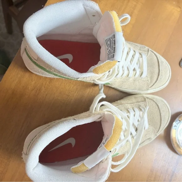 Nike Blazer Mid ‘77 muslin/coconut/milk/sail/chlorophyll like new sz 10 RARE - Picture 6 of 6